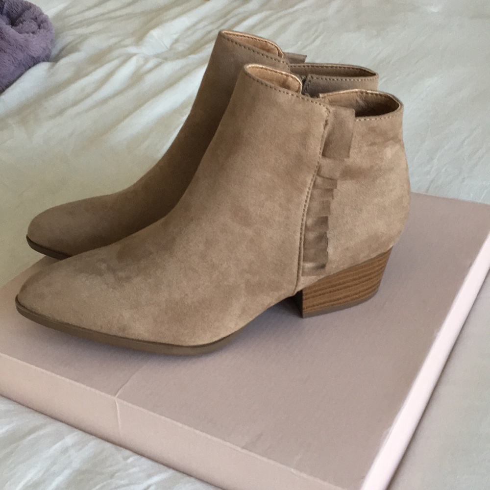 Tan Suede Booties